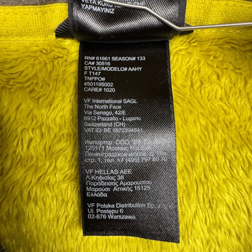 The North Face Osito Fleece Jacket Large Lime Green Fuzzy Full Zip Gorpcore